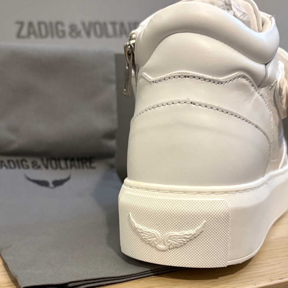 Zadig & Voltaire Women's White High-Top Sneakers - Picture 7 of 10